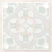 Repro Spanish Geometric Azulejos Floral Glasuntersetzer (Rückseite)