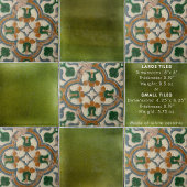 Repro Spanish Geometric Azulejos Floral Tile Fliese