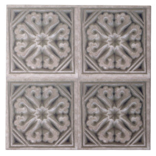 Repro Spanish Maure Floral Pattern Tile Fliese