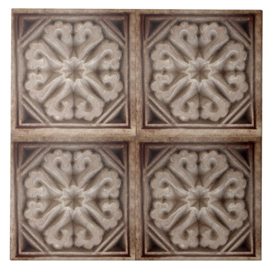 Repro Spanish Maure Pattern Imitate Relief Fliese (Vorderseite)