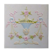 Repro Sweet Viktorianisch Pastel Urin Blume Majoli Fliese (Vorderseite)