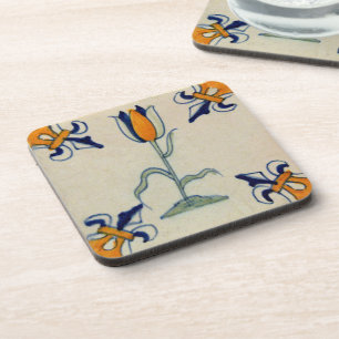 Repro Traditioneller Gelber Tulip Delft Tile Getränkeuntersetzer