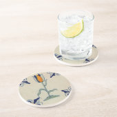 Repro Traditioneller Gelber Tulip Delft Tile Getränkeuntersetzer (Seite)