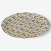 Repro Traditioneller Gelber Tulip Delft Tile Pappteller (Schrägansicht)