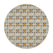 Repro Traditioneller Gelber Tulip Delft Tile Schneidebrett (Vorderseite)