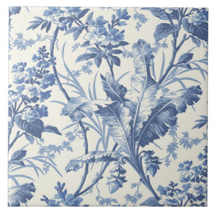 Repro Traditionelles Florales Blau Delft Fliese