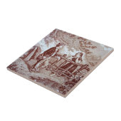 Repro Viktorianisch 1880 Sepia Tile "The Hunt" Fliese (Seite)