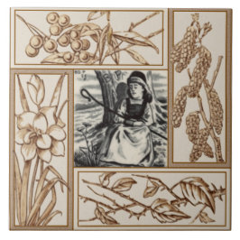 Repro Viktorianisch Bo Peep Kinderzimmer Rhyme Tra Fliese