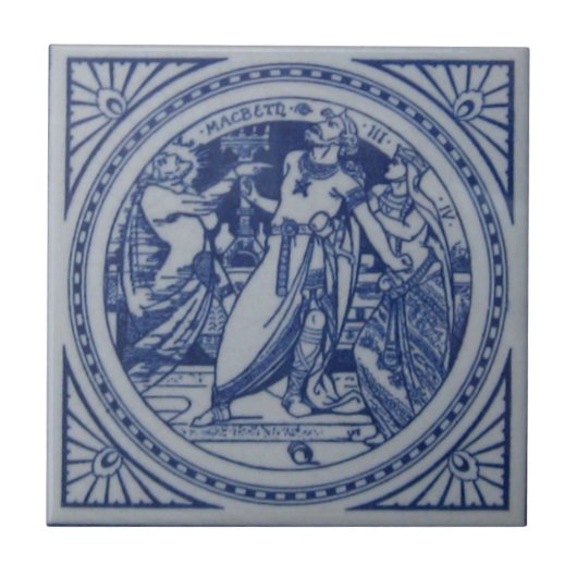 Repro Viktorianisch Minton Tile Shakespeare Fliese (Vorderseite)