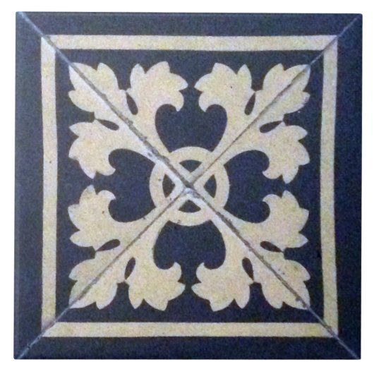 Repro Viktorianisch Tile Blue und White Delft Tile Fliese (Vorderseite)