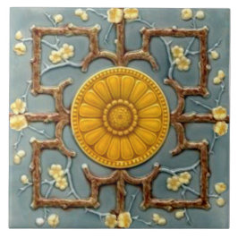 Repro Viktorianische Imitate Relief Blue Aästhesie Fliese