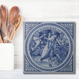 Repro viktorianische Minton-Kachel Shakespeare Fliese
