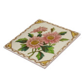 Repro Viktorianische rosa Milbe Handfarbener Trans Fliese (Seite)