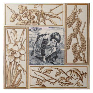Repro Viktorianisches "Contrary Mary" Kinderzimmer Fliese