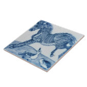 Repro Vintag Blue Pferd De Morgan Fliese (Seite)