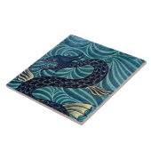 Repro Vintag Blue Seepferd De Morgan Fliese (Seite)