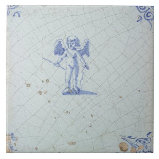 Repro Vintag Dutch Blue und White Delft Fliesen (Vorderseite)