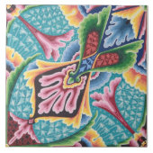 Repro Vintag farbige Regenbogengeometrie Fliese (Vorderseite)