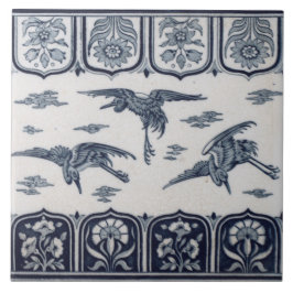 Repro Vintag Minton Black and White English Tile Fliese
