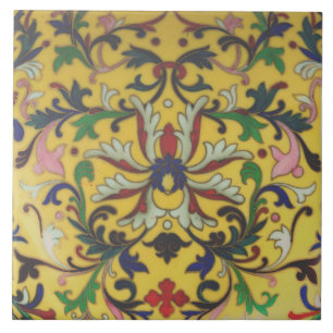 Repro Vintag Minton Yellow Floral English Tile Fliese