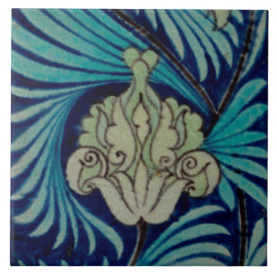 Repro Vintage Blaue Blumige De Morgan Fliesen