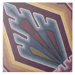 Repro Vintage, farbenfrohe geometrische Folie Fliese