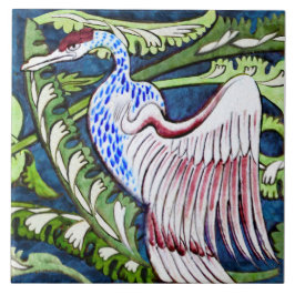 Repro Wm De Morgan Heron (Paare mit Goldadler) Fliese