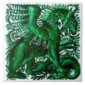 Repro Wm Morgan Green Dragons Eltern und Kind Fliese (Vorderseite)