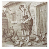 Repro Wm WIse Minton Country Life Sepia Fliese (Vorderseite)