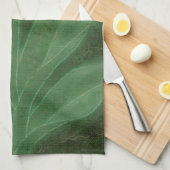 Repro Yellow Green Tulip Art Nouveau Tile Geschirrtuch (Viertel Falte)