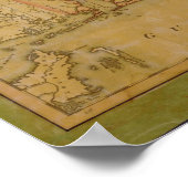 Reproduction Map of the Staat of Alabama 1820 Poster (Ecke)