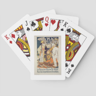 Reproduction of a poster advertising 'A La Place C Spielkarten