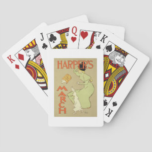 Reproduction of a poster advertising 'Harper's Mag Spielkarten