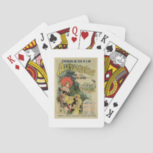 Reproduction of a poster advertising the 'Auvergne Spielkarten