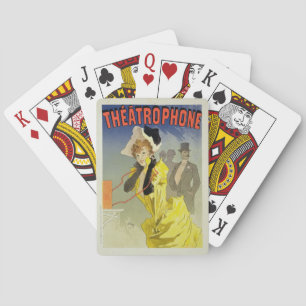 Reproduction of a poster advertising 'Theatrophone Spielkarten