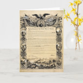 Reproduktion der Emanzipationsproklamation Karte (Gelbe Blume)