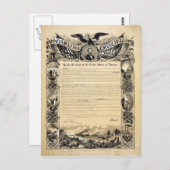 Reproduktion der Emanzipationsproklamation Postkarte (Vorne/Hinten)