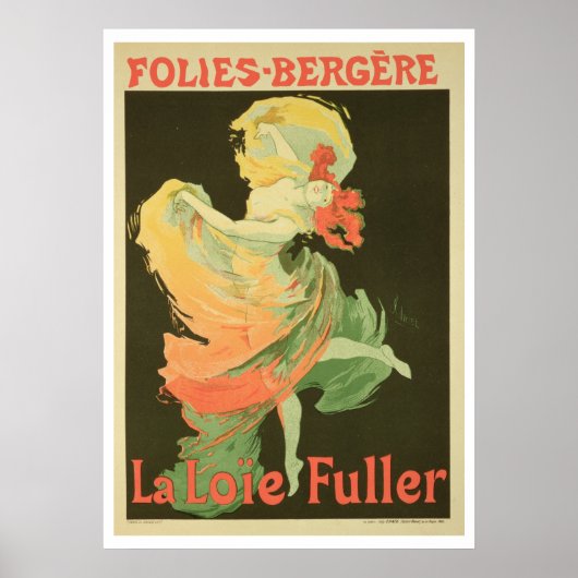 Reproduktion einer Plakatwerbung "Loie Fuller" Poster (Vorne)