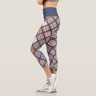 Reproduktion einer Vintage-Decke von 1886 Capri Leggings