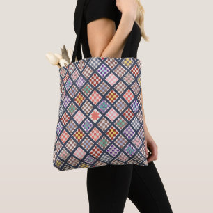 Reproduktion einer Vintage-Decke von 1886 Tasche