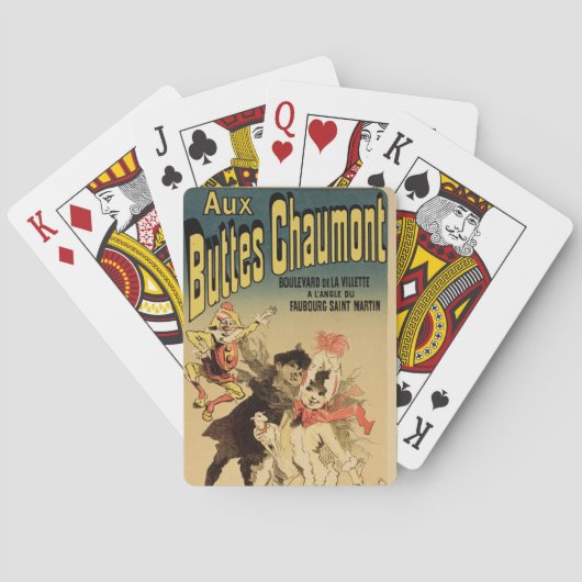 Reproduktion eines Plakats, das in der Spielwarenh Spielkarten (Rückseite)