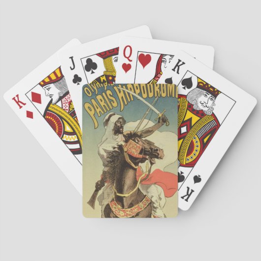 Reproduktion eines Plakats Werbung an einer "Ausst Spielkarten (Rückseite)