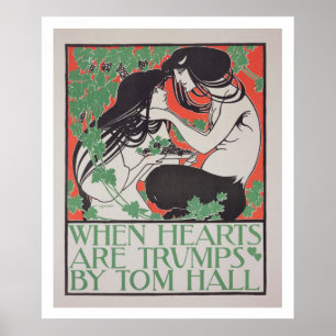 Reproduktion eines Plakats Werbung 'Wenn Herzen Poster