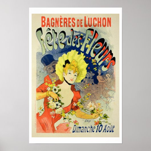 Reproduktion eines Posters Werbung für die Blume F Poster (Vorne)