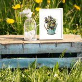 Reproduktion gepresste Blume in Wasserkochern Poster