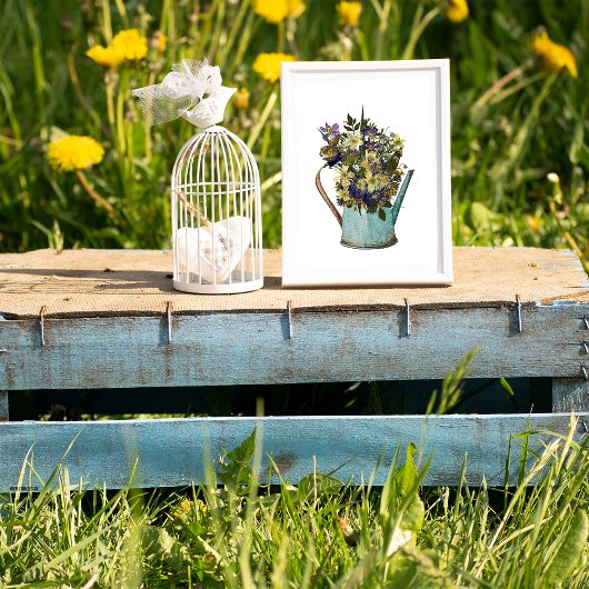 Reproduktion gepresste Blume in Wasserkochern Poster