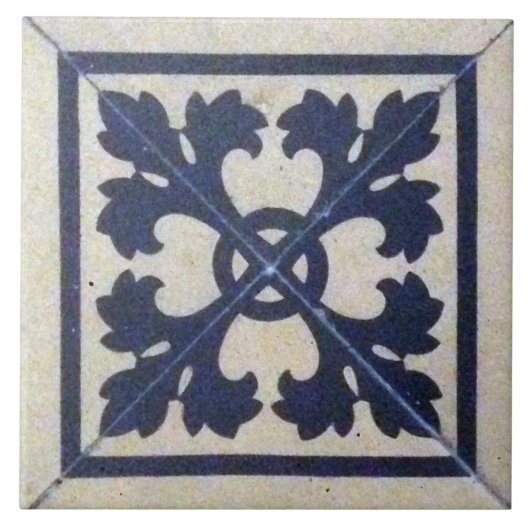 Reproduktion viktorianischer Fliesen Blau-weiße De (Vorderseite)