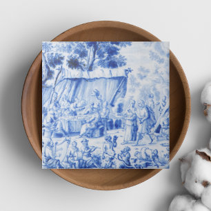 Reproduktion viktorianischer schwedischer blau-wei fliese