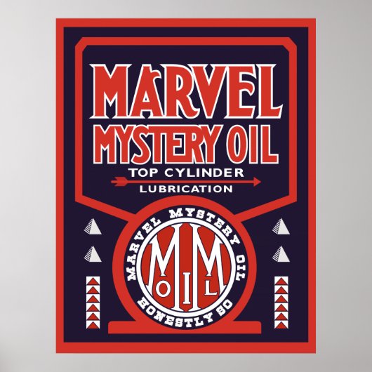 Reproduktion Vintager Ölzeichen Poster (Vorne)