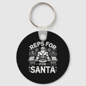 Reps For Santa – Funny Christmas Fitness Bodybuild Schlüsselanhänger (Vorderseite)